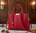Haven & Loom Structured Red Satchel - Top Handle Tote