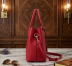Haven & Loom Structured Red Satchel - Top Handle Tote