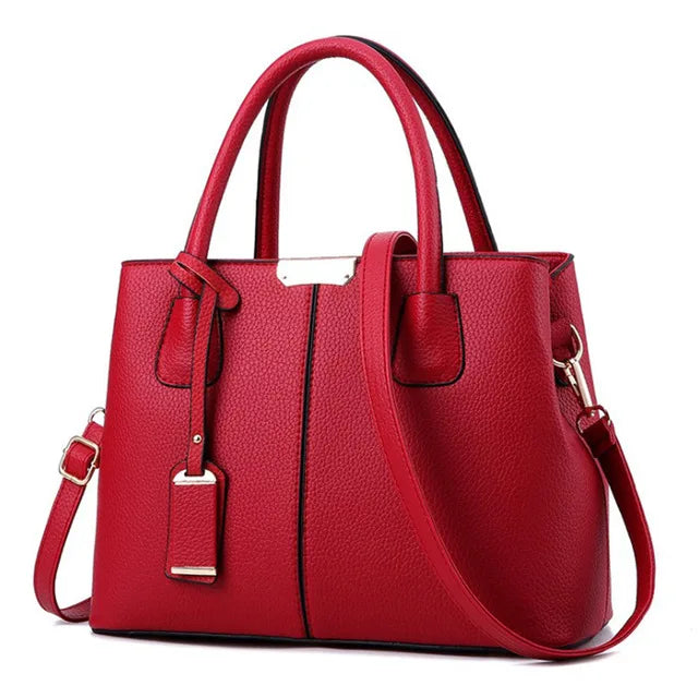 Haven & Loom Structured Red Satchel - Top Handle Tote