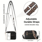 Haven & Loom Boho Camera Bag - Black Multi-Zip